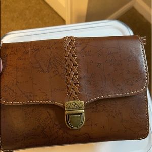 Patricia Nash map crossbody purse / convertible wristlet